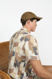 JAMES HARPER JHS567 Shapes Cuban Collar Shirt - Coffee