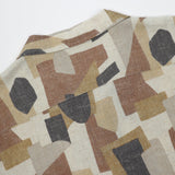 JAMES HARPER JHS567 Shapes Cuban Collar Shirt - Coffee