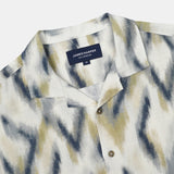 JAMES HARPER JHS569 Ikat Cuban Collar Shirt - Tobacco