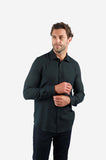 James Harper JHS582 Two Tone Twill Long Sleeve Shirt - Bottle