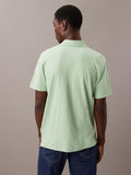 CALVIN KLEIN K10K112959 Cotton Linen Polo Shirt - Quiet Green