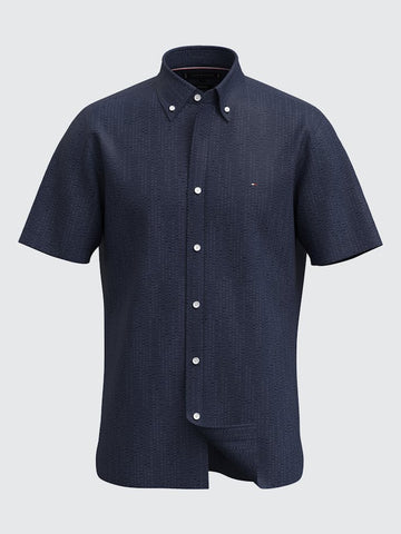 TOMMY HIFIGER MW0MW36895 SEERSUCKER SHIRT - Desert Sky