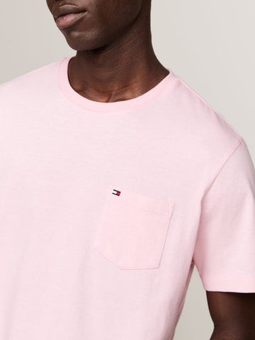 TOMMY HILFIGER MW0MW37283 Patch Pocket Crew Neck Tee - Pink Shade