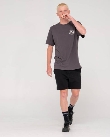 RUSTY Grilled Relaxed Chino Short - Black