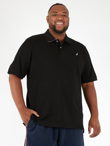 NAUTICA BIG & TALL J CLASS COLLECTION TRENT POLO - Black