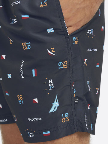 NAUTICA NAT359024NV SUSTAINABLY CRAFTED ICON 6" SWIM SHORTS - Dark Navy