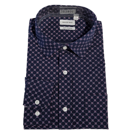 Back Bay G960205 Bamboo Poly Print - Navy