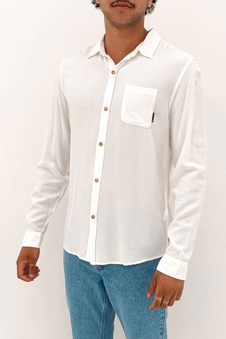 Rusty Razor Long Sleeve Rayon Shirt
