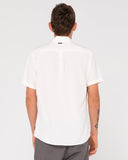 RUSTY Overtone Short Sleeve Linen Shirt - Whisper White
