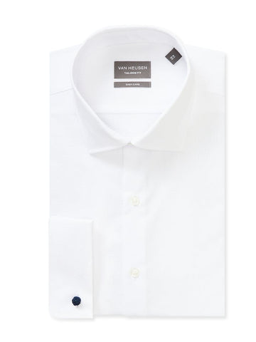 VAN HEUSEN Dobby Check VTS47D_R French Cuff Business Shirt - White