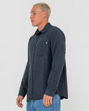 Rusty Overtone L/S Linen Shirt - Navy Blue