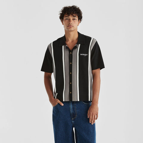 WRANGLER 902431 Dickie Stripe Shirt - Greyscale YA9