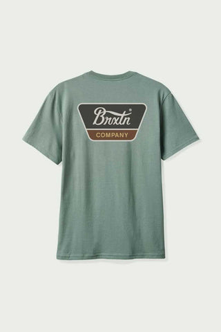 BRIXTON Linwood Standard Tee - Chinois Green/Washed Black/Off White