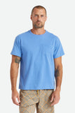 BRIXTON PREMIUM COTTON S/S POCKET TEE - Sky Blue