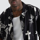 KISS CHACEY Augur Party Shirt - Black/White