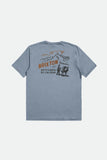 BRIXTON HARVESTER S/S TAILORED TEE - Dusty Blue