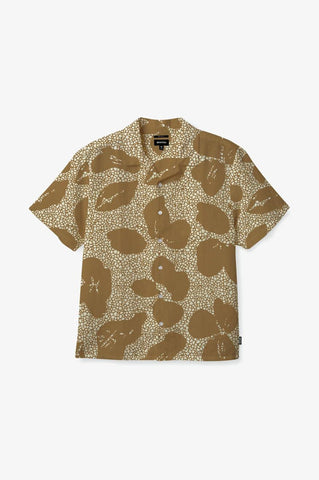 BRIXTON BUNKER S/S WOVEN SHIRT - Off White/Medal Bronze
