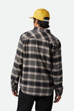 BRIXTON Bowery L/S Flannel - Black/Char/Beige