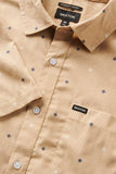 BRIXTON CHARTER PRINT S/S WOVEN SHIRT - Sand Pyramid