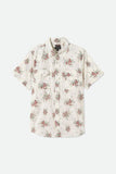 BRIXTON WAYNE STRETCH S/S WOVEN SHIRT - Off White Wild Floral