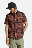 BRIXTON CHARTER PRINT S/S WOVEN SHIRT - Washed Black/Terracotta Floral