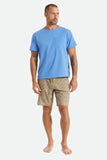 BRIXTON PREMIUM COTTON S/S POCKET TEE - Sky Blue