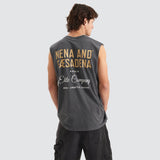 NENA AND PASADENA Hesitation Relaxed Muscle Tee - Pigment Asphalt