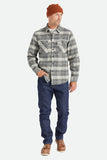 BRIXTON BOWERY HEAVYWEIGHT L/S FLANNEL - Black/Charcoal