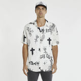 KISS CHACEY Medina Relaxed Short Sleeve Shirt - Black/White
