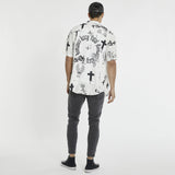 KISS CHACEY Medina Relaxed Short Sleeve Shirt - Black/White