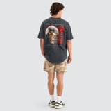 NENA AND PASADENA Outlaws Heavy Box Fit Scoop Tee Pigment Anthracite Black