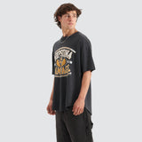 NENA AND PASADENA Rampage Heavy Box Fit Scoop T-Shirt - Pigment Black
