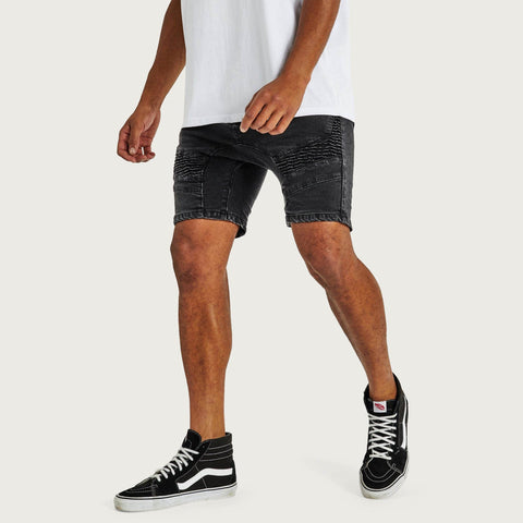 KISS CHACEY Spectra Denim Short - Obsidian Black