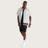 KISS CHACEY STAMP RELAXED RESORT SHIRT - Black/White
