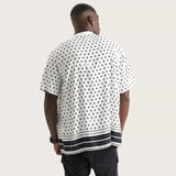 KISS CHACEY STAMP RELAXED RESORT SHIRT - Black/White