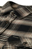 BRIXTON Bowery L/S Flannel - Black/Char/Beige