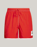 TOMMY HILFIGER UM0UM03149_XM9 Contrast Mid Length Slim Swim Shorts - Hot Heat