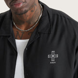 KISS CHACEY TRIUMPH RELAXED RESORT SHIRT - Black Print