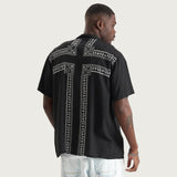 KISS CHACEY TRIUMPH RELAXED RESORT SHIRT - Black Print