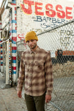 BRIXTON Builders Bowery Stretch Water Resistant L/S Flannel - Pine Needle/Sunbaked
