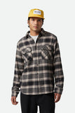 BRIXTON Bowery L/S Flannel - Black/Char/Beige