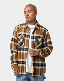 BRIXTON BOWERY L/S FLANNEL - Medal Bronze