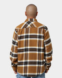 BRIXTON BOWERY L/S FLANNEL - Medal Bronze