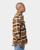 BRIXTON BOWERY L/S FLANNEL - Medal Bronze