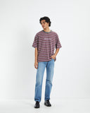 BRIXTON HILT BOXY ALPHA LINE TEE - Viva Stripe
