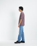 BRIXTON HILT BOXY ALPHA LINE TEE - Viva Stripe