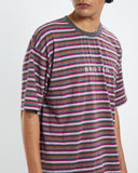 BRIXTON HILT BOXY ALPHA LINE TEE - Viva Stripe