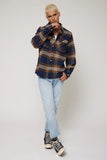 BRIXTON BOWERY L/S FLANNEL - Joe Blue