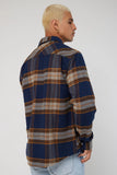 BRIXTON BOWERY L/S FLANNEL - Joe Blue