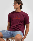 BRIXTON Alpha Thread Tee - Burgundy